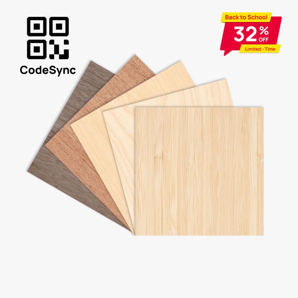 3mm Laser Plywood & Bamboo Trial Kit (30pcs)