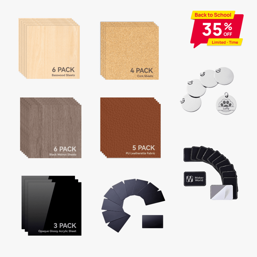 Laser Material Kit – Starter Pack (49 pcs)