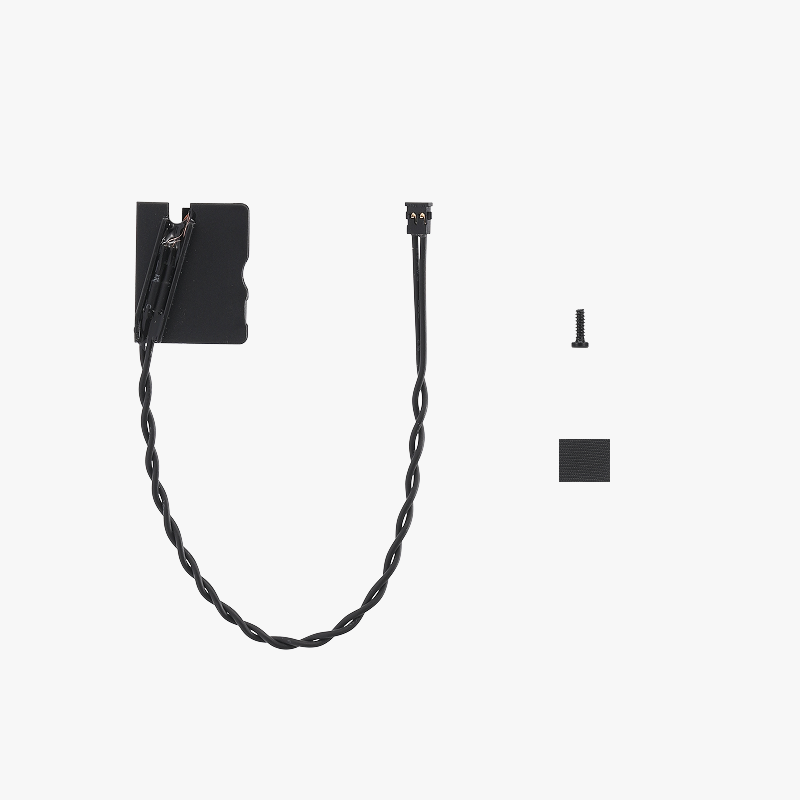Contenu du package : capteur Eddy, vis de fixation et accessoires