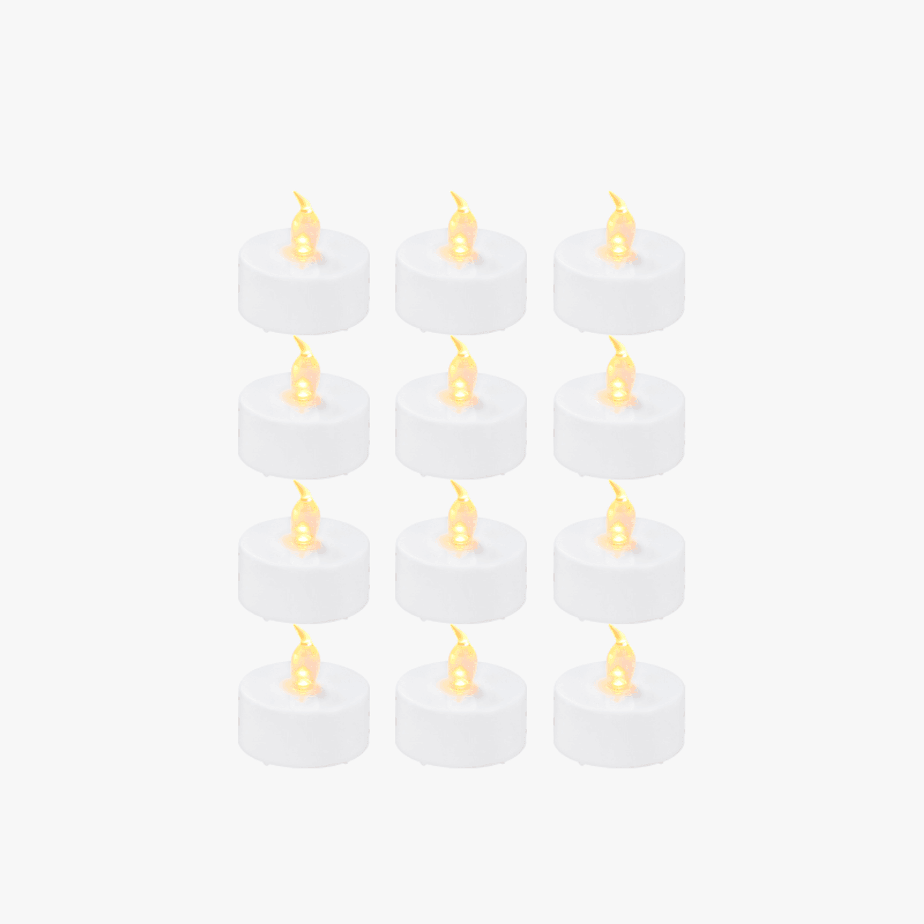 D37.2x36.6mm LED Flame Tea Light Candle Set (12pcs) | Bambu Lab EU
