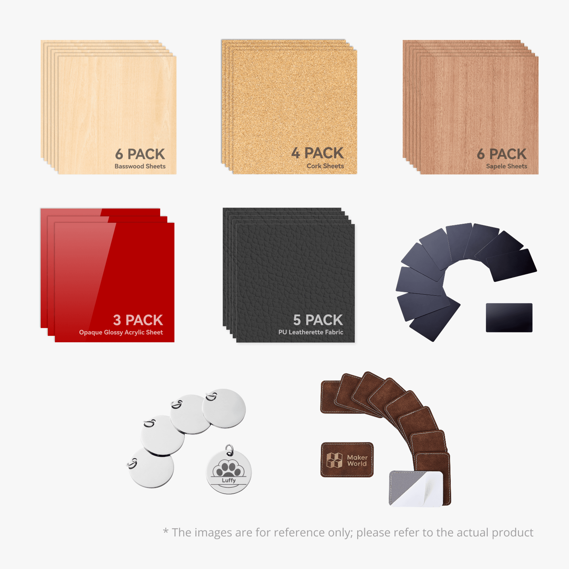 Laser Material Kit – Starter Pack（49 pcs） | Bambu Lab EU Store